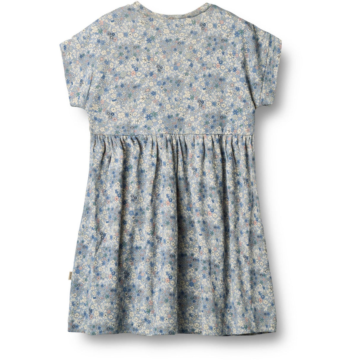 Wheat Blue Summer Flowers Jersey Klänning S/S Emilie