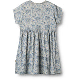 Wheat Blue Summer Flowers Jersey Klänning S/S Emilie