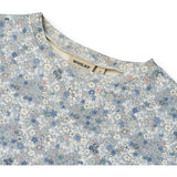 Wheat Blue Summer Flowers Jersey Klänning S/S Emilie