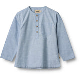 Wheat Blue Stripe Skjorta Bjørk