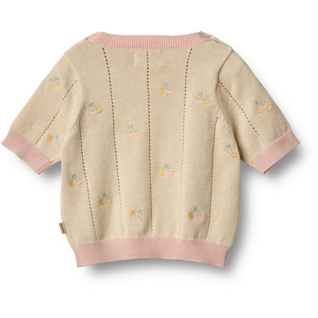 Wheat Sandshell Stickad Topp S/S Malvina