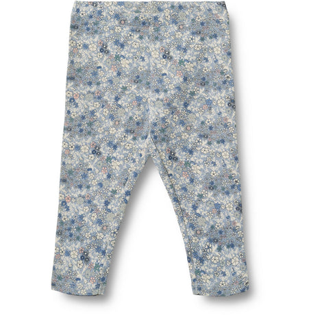 Wheat Blue Summer Flowers Jersey Leggings Jules