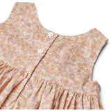 Wheat Lilac Flowers Pinafore Wrinkles Sienna