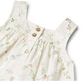 Wheat Ivory Checked Flowers Klänning Ayla