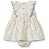 Wheat Ivory Checked Flowers Klänning Kostym Lace Sofia