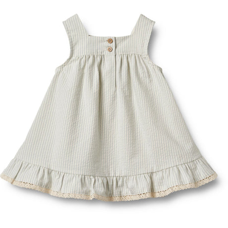 Wheat Summer Blue Stripe Klänning Ruffle Ayla