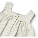 Wheat Summer Blue Stripe Klänning Ruffle Ayla