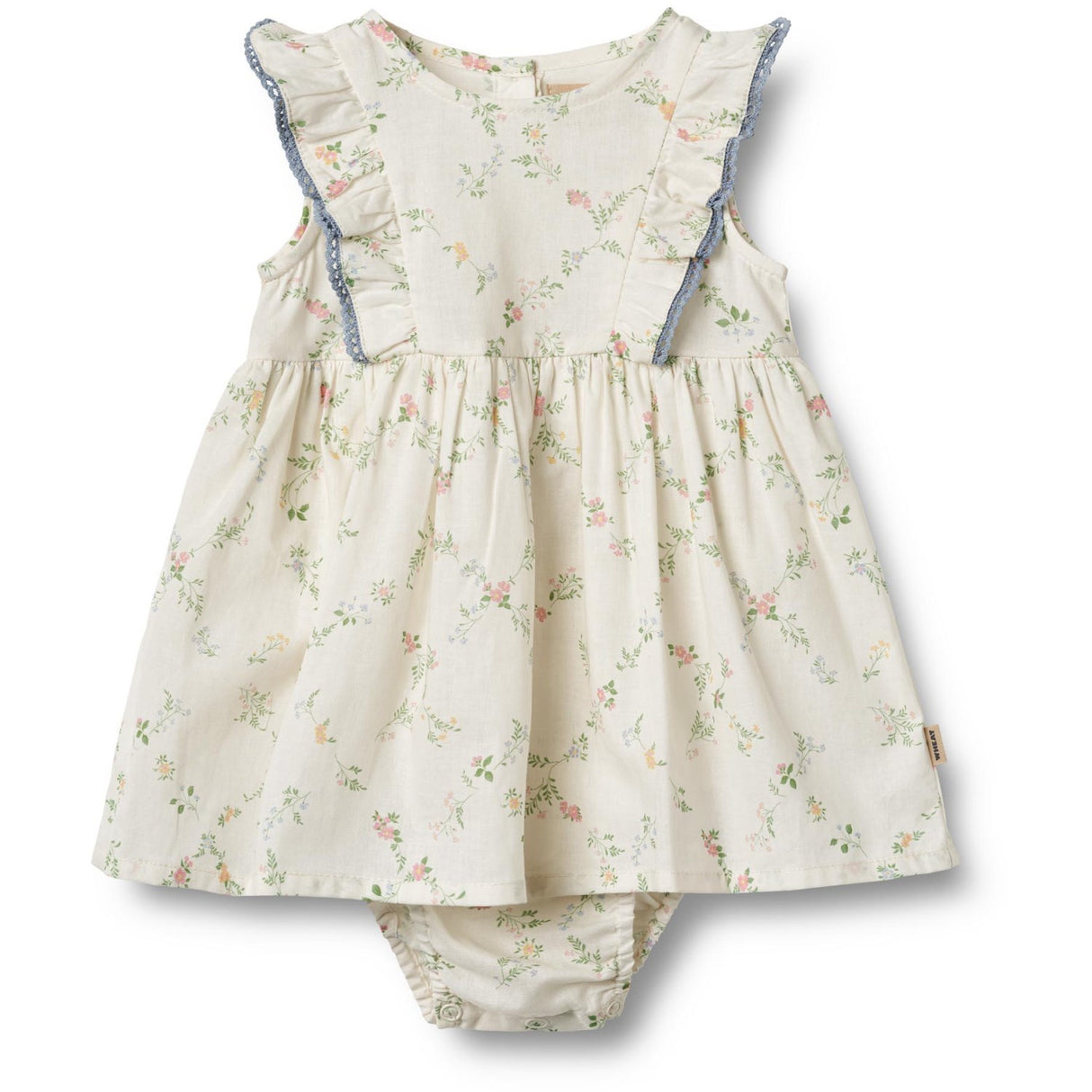 Wheat Ivory Checked Flowers Klänning Kostym Lace Sofia