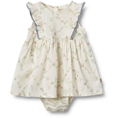 Wheat Ivory Checked Flowers Klänning Kostym Lace Sofia