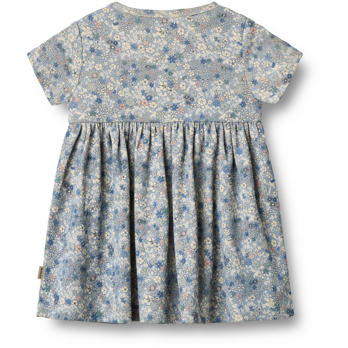 Wheat Blue Summer Flowers Jersey Klänning S/S Nova