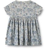 Wheat Blue Summer Flowers Jersey Klänning S/S Nova
