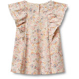 Wheat Bright Flowers Jersey Klänning Ruffle Shirley