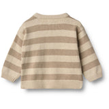 Wheat Beige Stripe Stickad Pullover Morgan