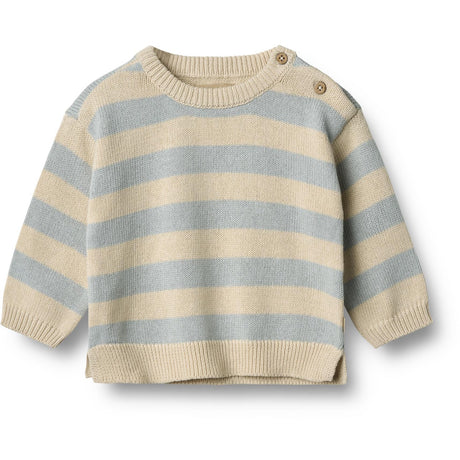 Wheat Blue Stripe Stickad Pullover Morgan