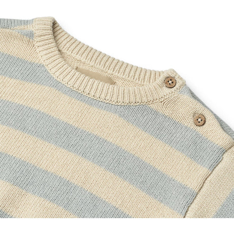 Wheat Blue Stripe Stickad Pullover Morgan