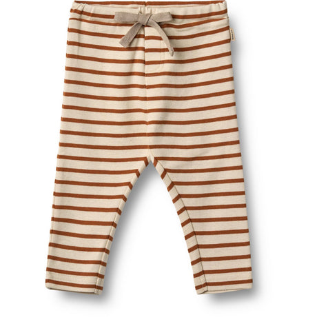 Wheat Warm Caramel Stripe Jersey Byxor Manfred