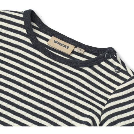 Wheat Navy Rib Stripe Body L/S Berti