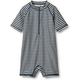 Wheat Blue Stripe Baddräkt S/S Cas