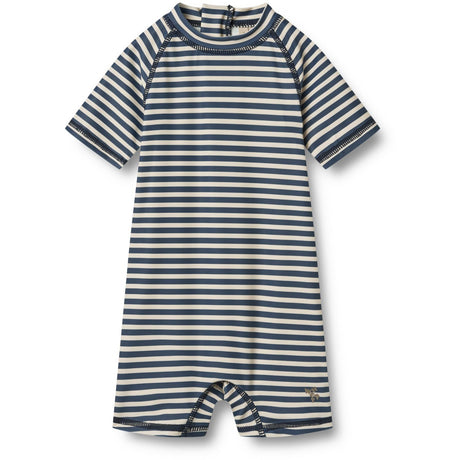 Wheat Blue Stripe Baddräkt S/S Cas