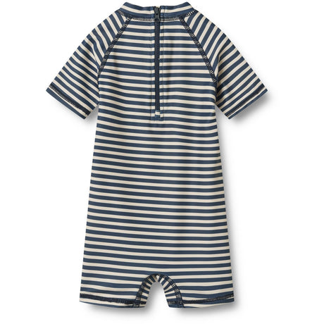 Wheat Blue Stripe Baddräkt S/S Cas