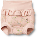 Wheat Powder Checked Flowers Neoprene Swim Byxor Rita