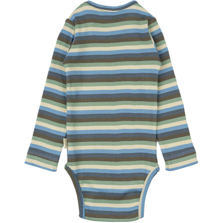 Petit Piao Allure Blue Multi Stripe Body L/S Modal Multi Striped