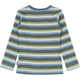 Petit Piao Allure Blue Multi Stripe Blus Modal Multi Striped