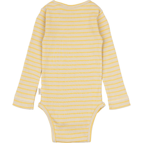 Petit Piao Yellow Sun/Dark Off White Body L/S Modal Striped