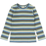 Petit Piao Allure Blue Multi Stripe Blus Modal Multi Striped