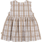 Petit Piao Off White Heart Klänning S/L Woven