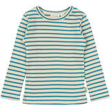 Petit Piao Turquise /Dark Off White Blus Modal Striped
