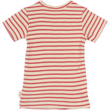 Petit Piao Light Berry/Dark Off White T-Skjorta S/S Modal Striped