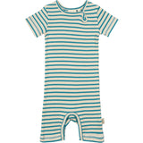 Petit Piao Turquise /Dark Off White Sommar Kostym S/S Modal Striped