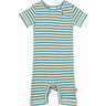 Petit Piao Turquise /Dark Off White Sommar Kostym S/S Modal Striped