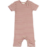 Petit Piao Light Berry/Dark Off White Sommar Kostym S/S Modal Striped