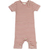 Petit Piao Light Berry/Dark Off White Sommar Kostym S/S Modal Striped