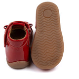 Pom Pom Red Patent Starters™ Rosett Kardborreband Sandal