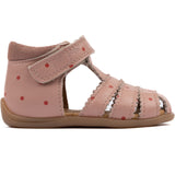 Pom Pom Old Rose Dot Starters™ Scallop Kardborreband Sandal