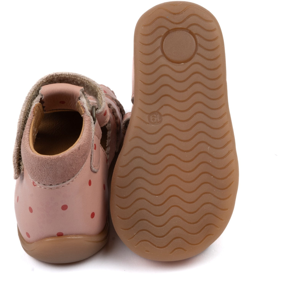 Pom Pom Old Rose Dot Starters™ Scallop Kardborreband Sandal