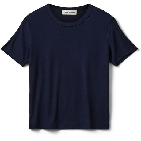Sofie Schnoor Navy Nataliasy Rib T-Skjorta