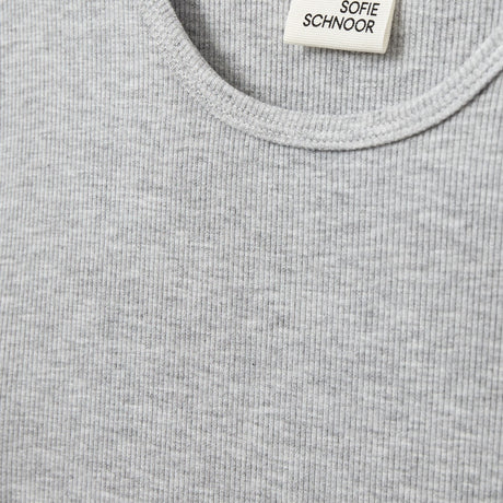 Sofie Schnoor Grey Mel Nataliasy Rib T-Skjorta