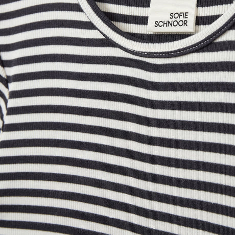 Sofie Schnoor Black Striped Nataliasy Rib T-Skjorta