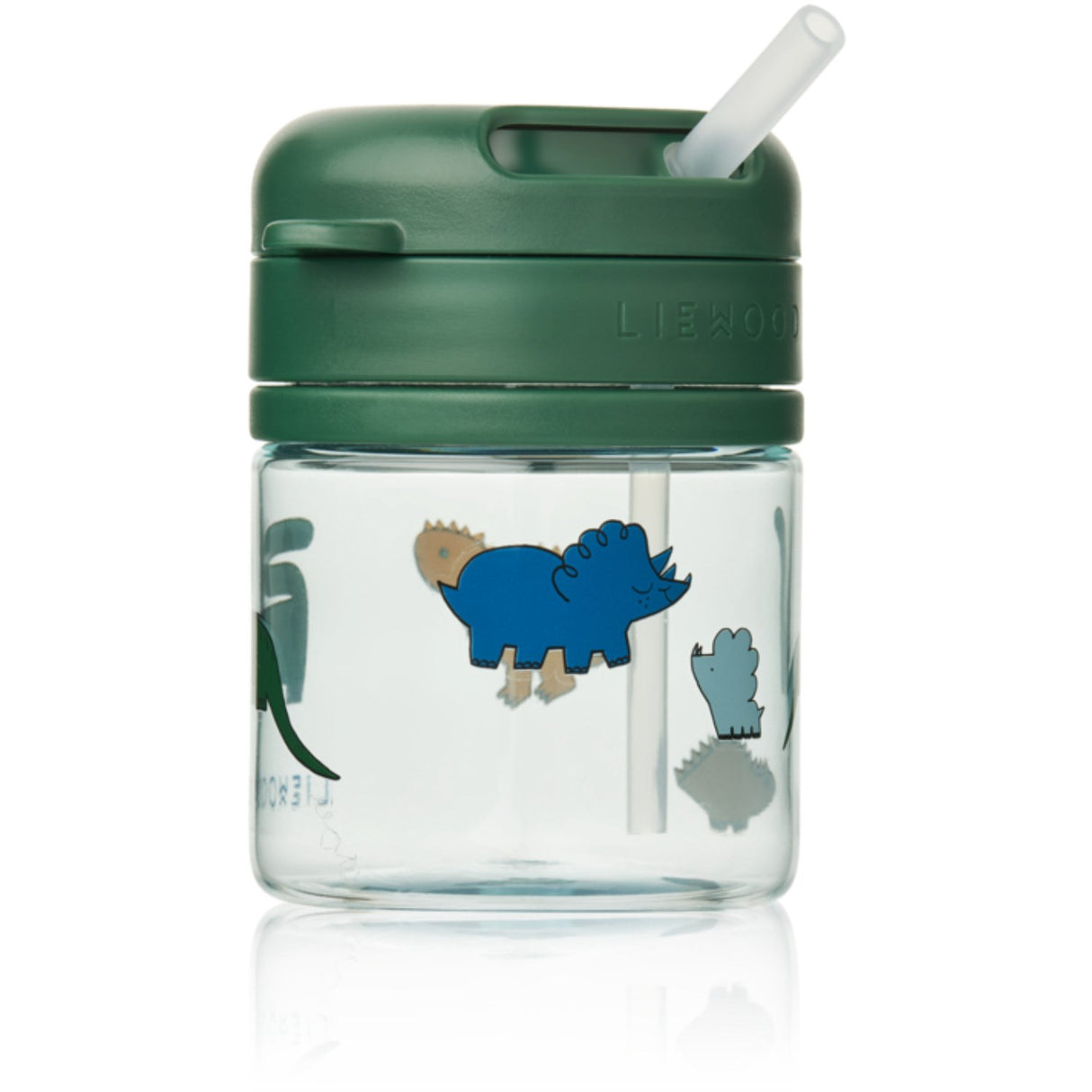 LIEWOOD Dinosaurs / Mist Pavia Tritan Straw Kopp 280ml