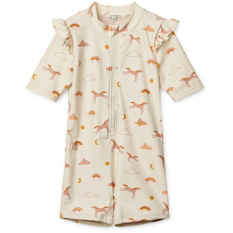 LIEWOOD Dream / Ecru Amel Printed Swim Byxdress