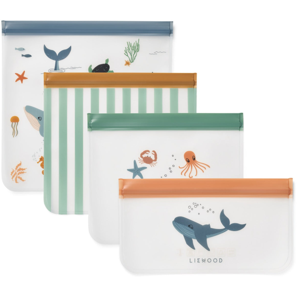 LIEWOOD Sea Creature / Sandy Clive Travelbag 4-Pack