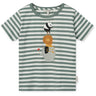 LIEWOOD Circus / Stripe Peppermint / Creme De La Creme Apia Placement Shortsleeve T-Skjorta