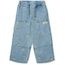LIEWOOD Peach / Ljus Blue Denim Cesar Printed Denim Byxor