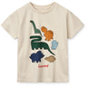 LIEWOOD Dinosaurs / Sandy Apia Placement Shortsleeve T-Skjorta