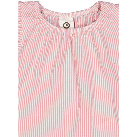 Müsli Balsam Cream/ Bubblegum Seersucker Stripe Frill Topp Baby