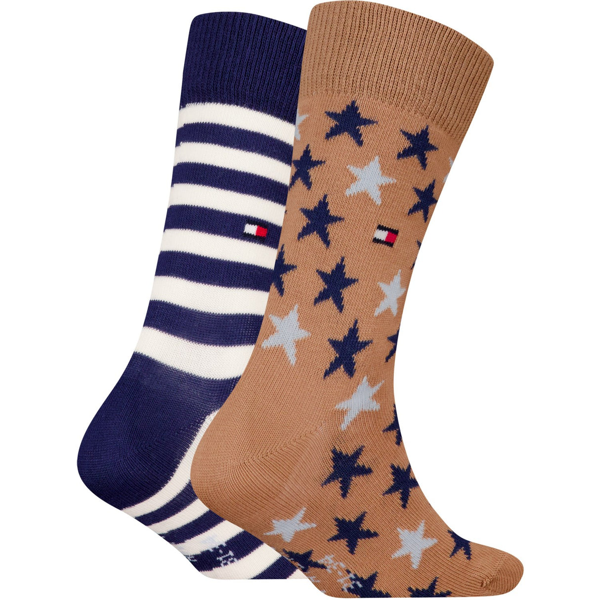 Tommy Hilfiger Classic Khaki/Blue Kids Strumpor 2-Pack Stars och Stripes